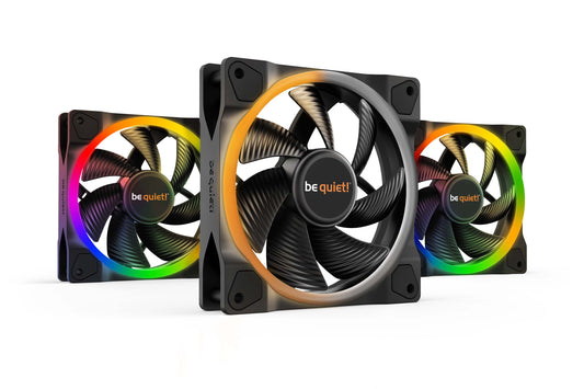 Be Quiet LIGHT WINGS 120mm PWM Triple Pack Impressive Lighting, Superior Cooling (BL076)