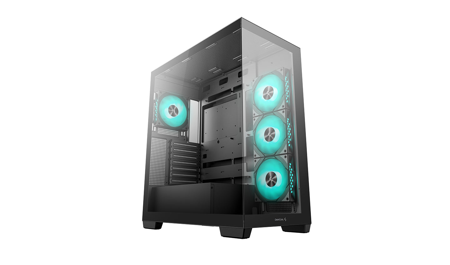 Deepcool CG580 4F, Tempered Glass, Black
