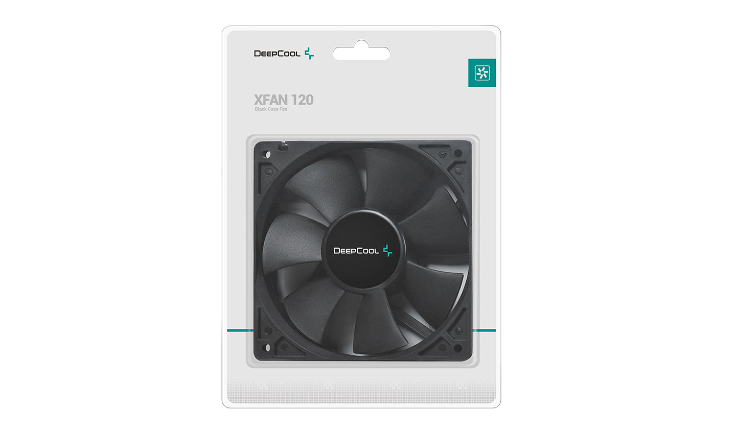 DeepCool XFAN 120 High quality 120mm black fan.