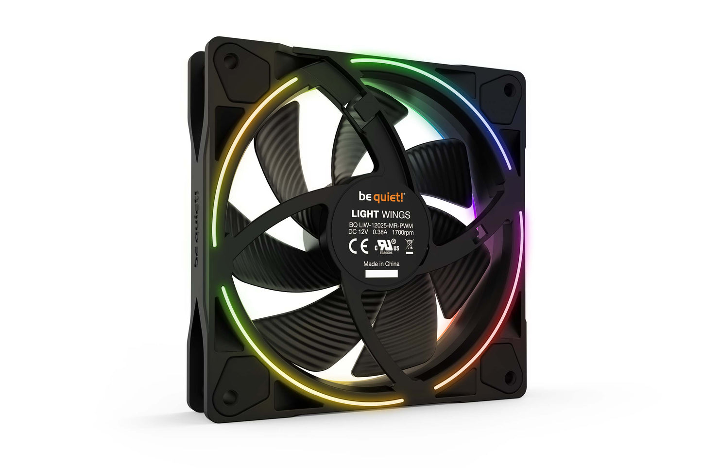 Be Quiet LIGHT WINGS 120mm PWM Triple Pack Impressive Lighting, Superior Cooling (BL076)