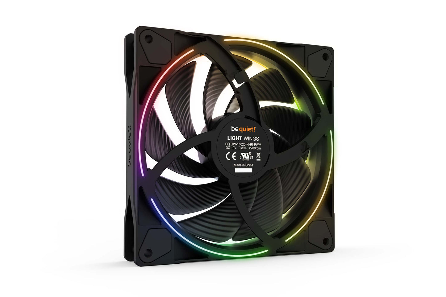 Be Quiet LIGHT WINGS 140mm PWM high-speed Impressive Lighting, Superior Cooling (BL075)