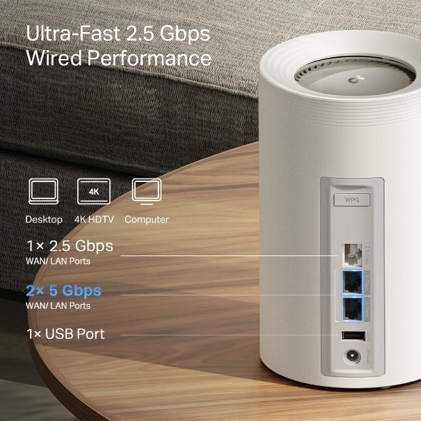 Tp-Link Deco BE65, BE11000 Whole Home Mesh WiFi 7 System
