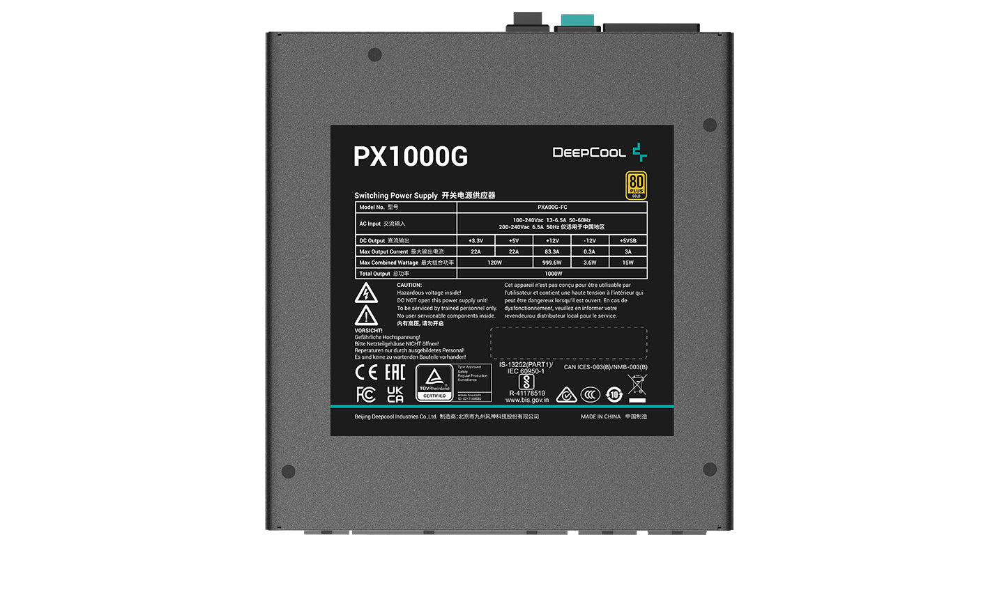 DEEPCOOL PX1000G 80Plus GOLD/Cybenetics_Platinum ATX12V V3.0 Power Supply (R-PXA00G-FC0B-US)
