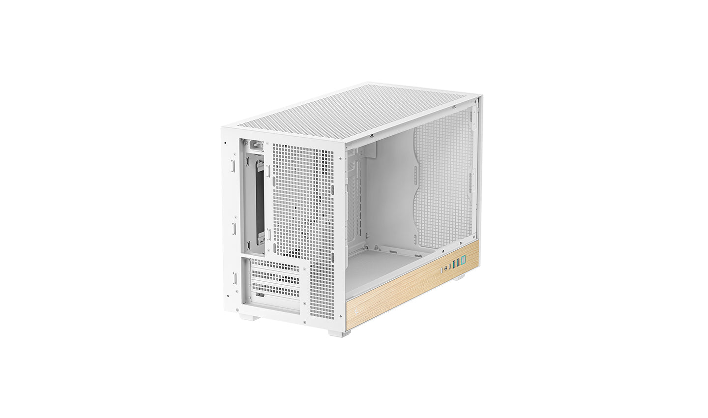 Deepcool CH260 Wood with tempered glass Micro ATX White