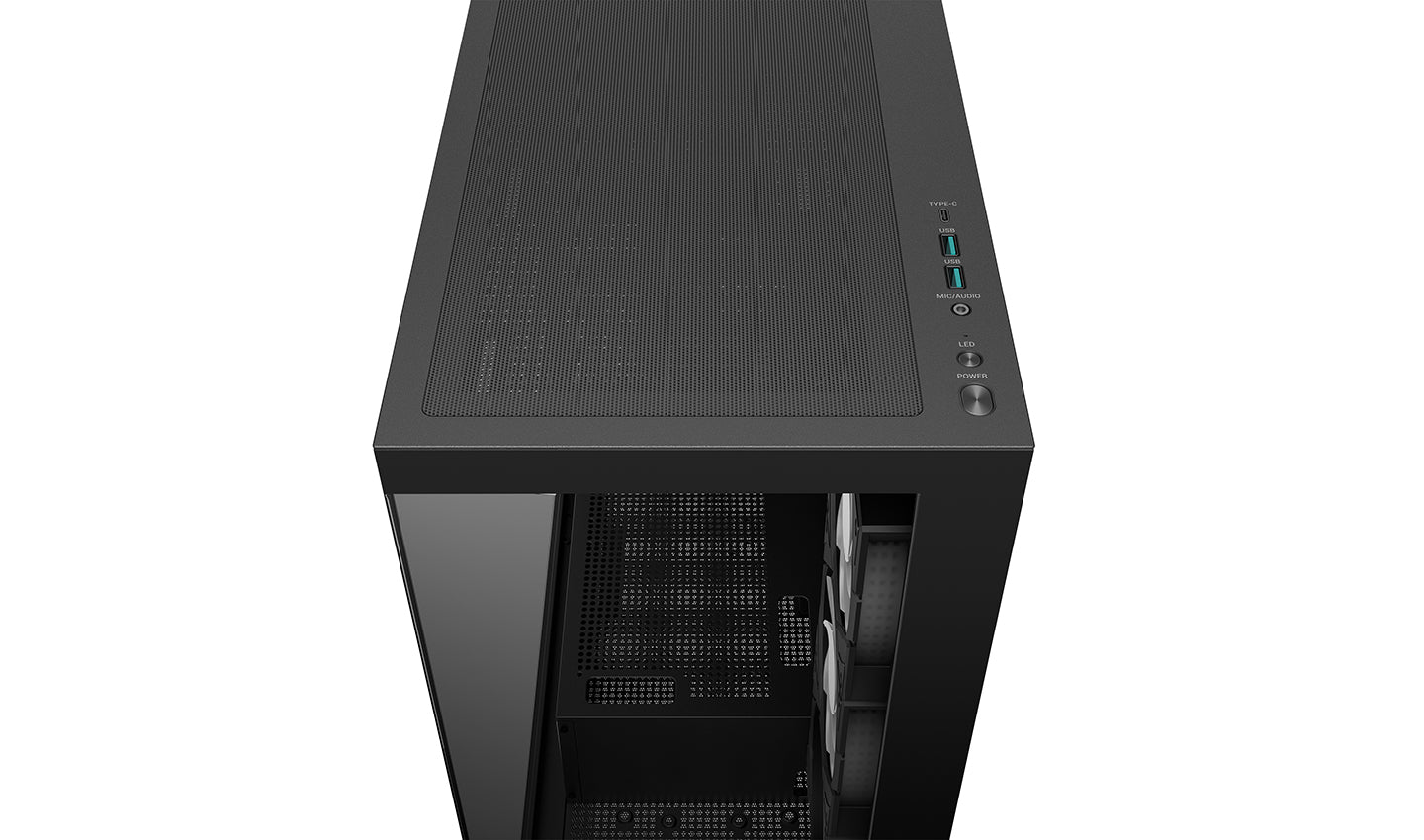Deepcool CG580 4F, Tempered Glass, Black