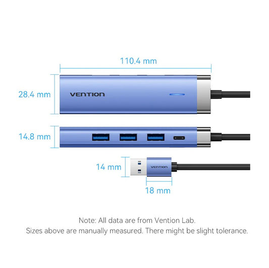 Vention 5-in-1 USB 3.0 Hub