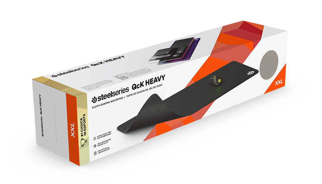 Steel Series QCK HEAVY Extra Thick Micro Woven Mousepad for Maximum Wrist Comfort, XXL (67500)