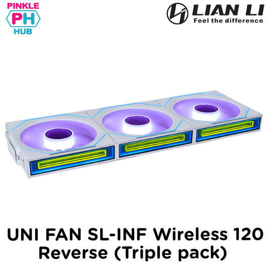 Lian Li UNI FAN SL-INF Wireless Reverse Blade 120mm Fans (Triple Pack)