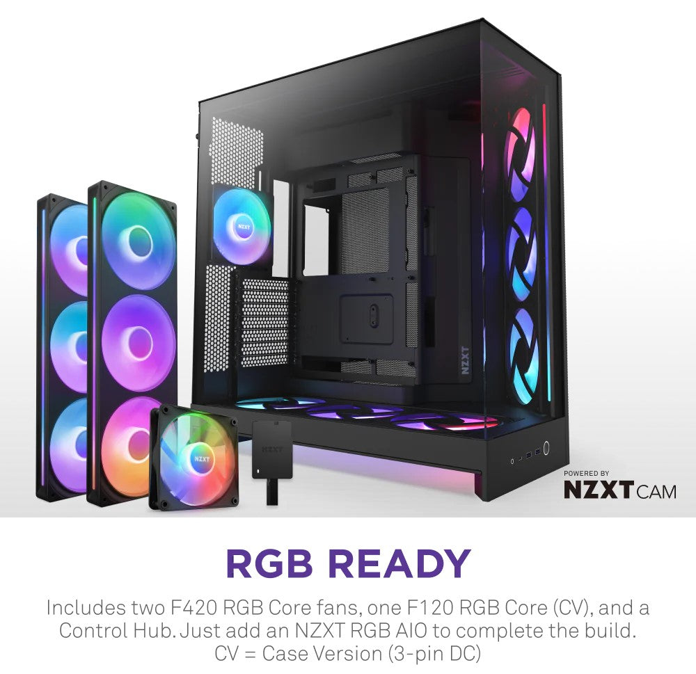 NZXT H9 Flow RGB+ Black Case