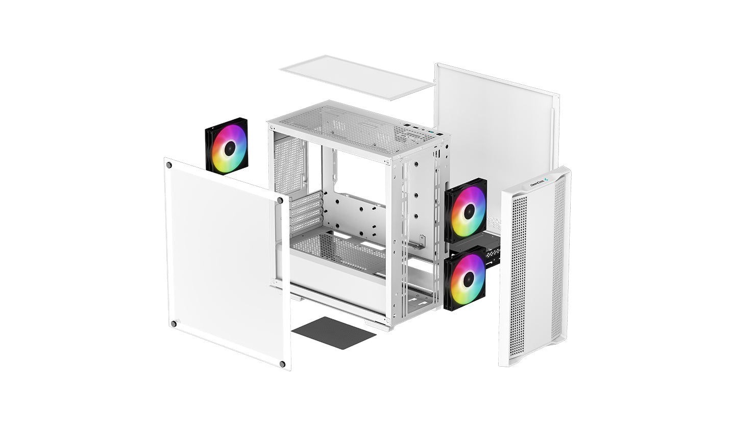 DEEPCOOL CC360 WH ARGB All-White Micro-ATX Case - 6933412774945 (R-CC360-WHAPM3-G-1)