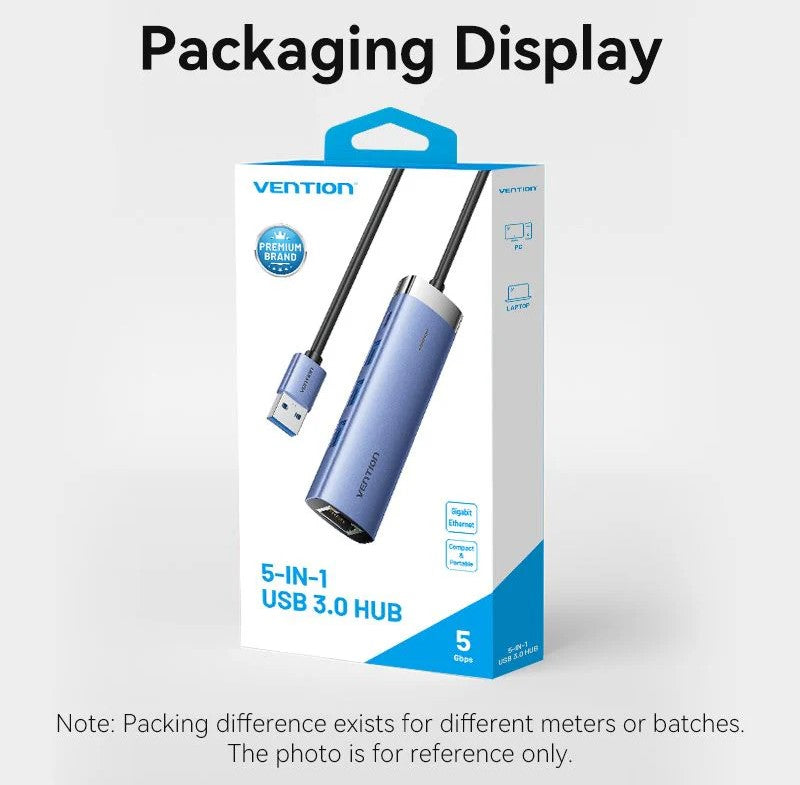 Vention 5-in-1 USB 3.0 Hub