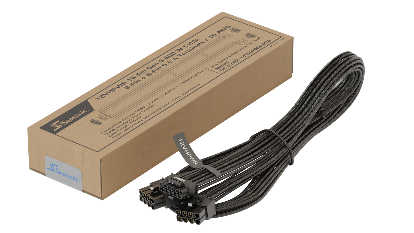 Seasonic 12VHPWR 600 W graphics card cable (SS-2X8P-12VHPWR-600)