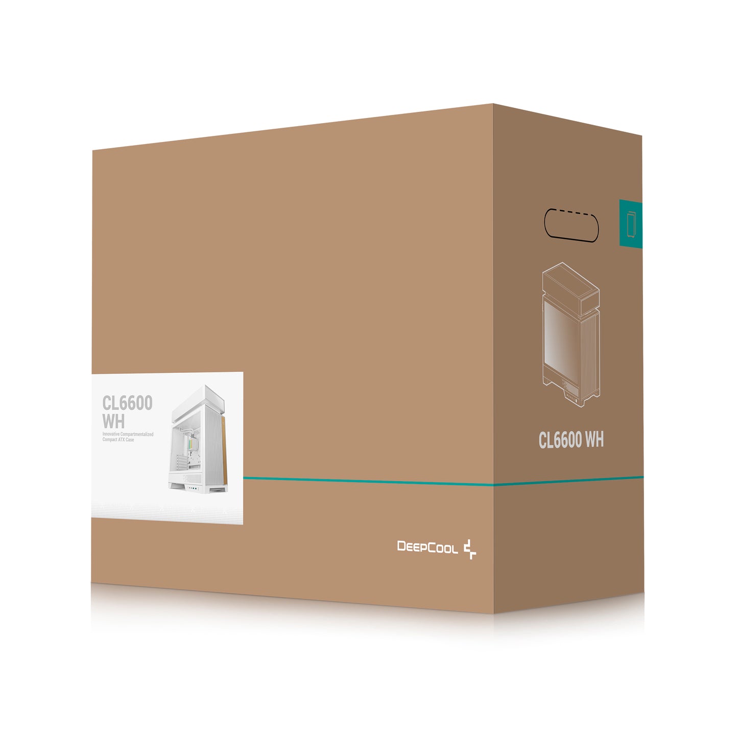 DeepCool CL6600 ATX Case with 360mm ARGB Liquid Cooler White