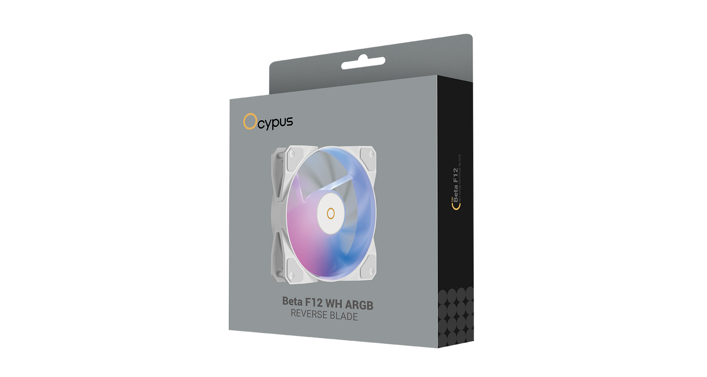 Ocypus Beta F12 ARGB Reverse Blade 120mm Fan (White)