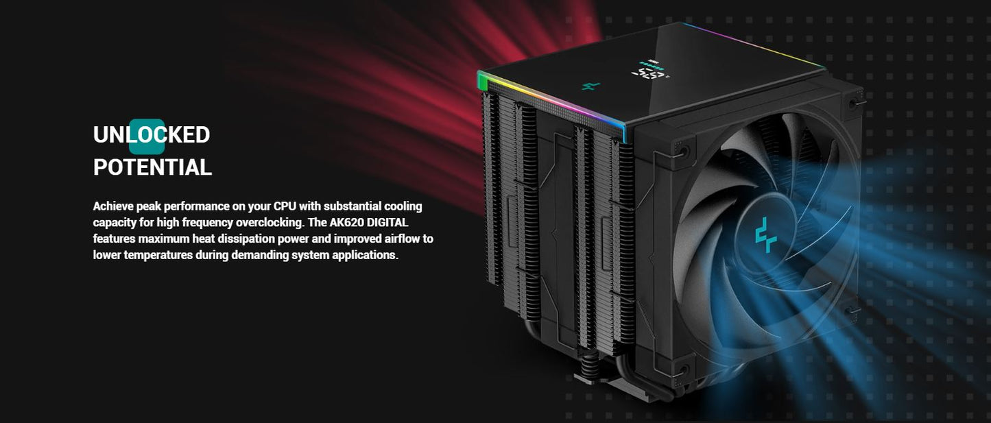 Deepcool AK620 DIGITAL Dual Tower Air Cooler