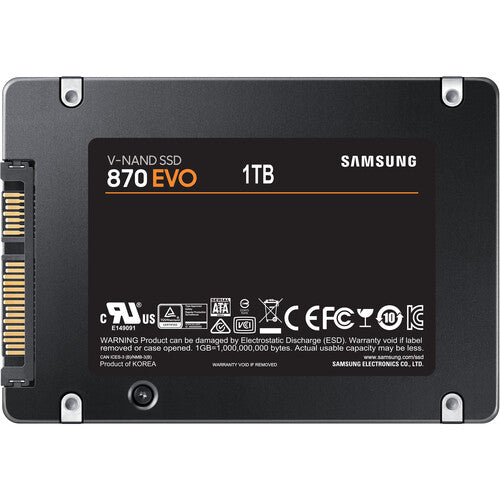 Samsung 870 EVO 1TB 2.5" SATA III 6 Gb/s (MZ-77E1T0B/BW)