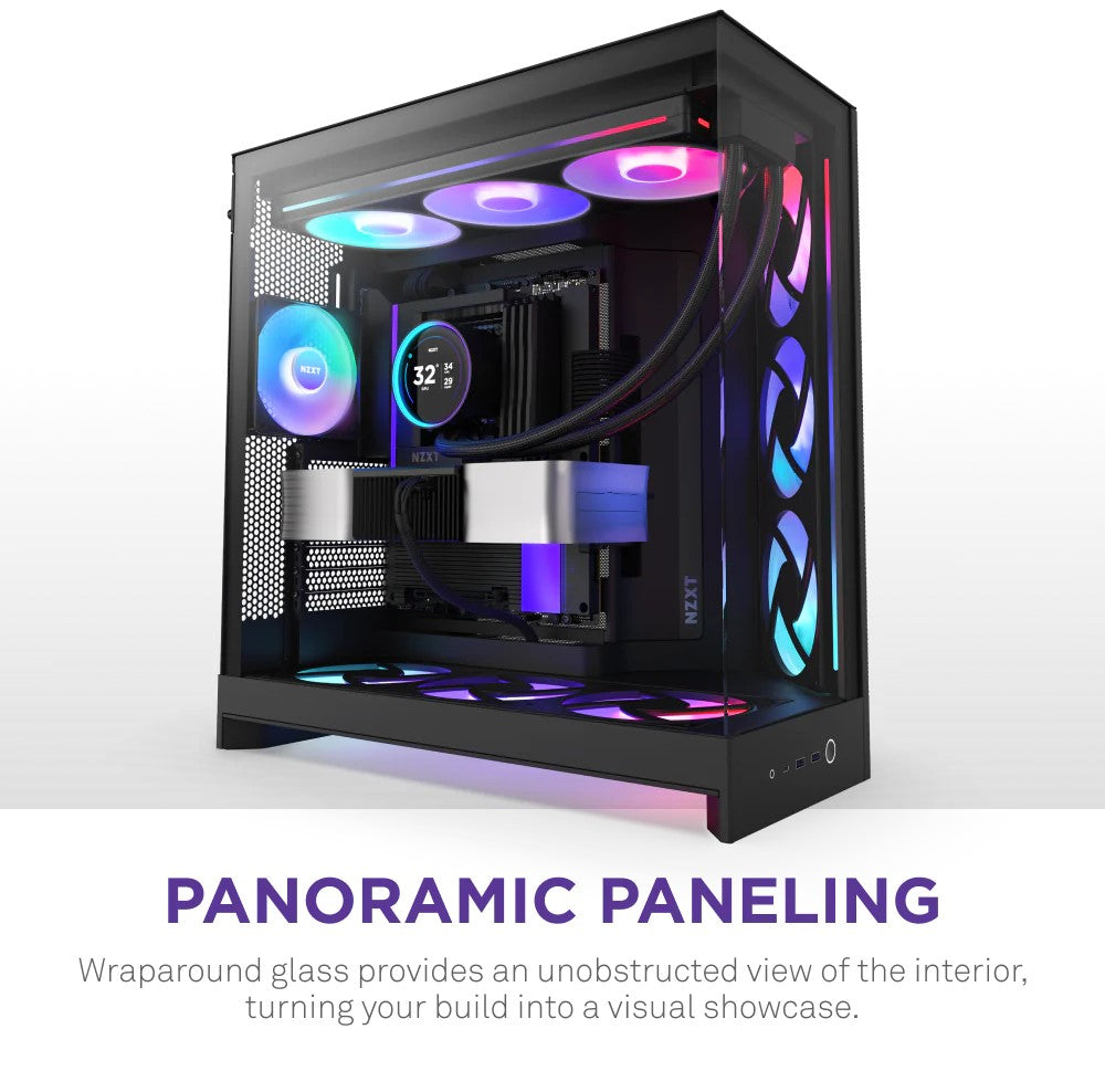 NZXT H9 Flow RGB+ Black Case