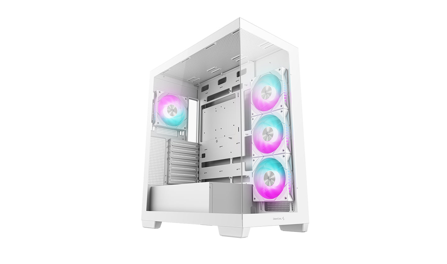 Deepcool CG580 4F, Tempered Glass, White