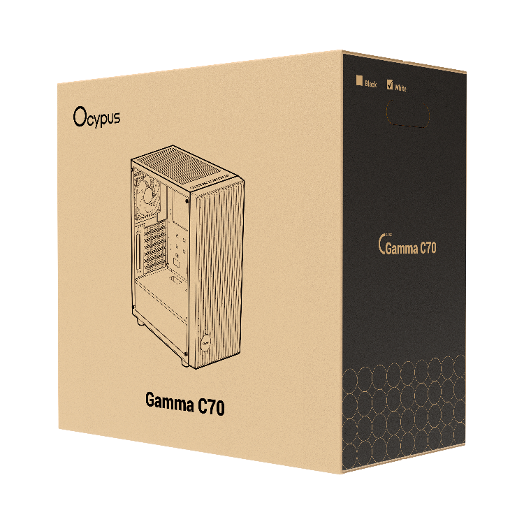 Ocypus Gamma C70 ARGB Computer Case (Mid-Tower, MATX/ITX)