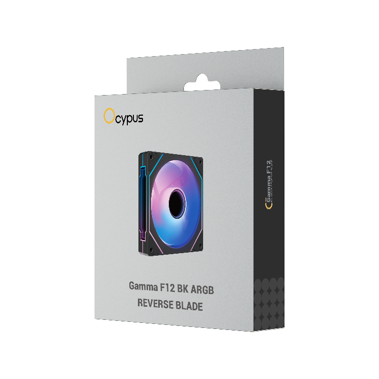 Ocypus Gamma F12 ARGB REVERSE BLADE Fan, PWM Smart Control