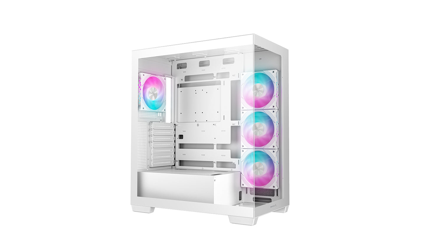 Deepcool CG580 4F, Tempered Glass, White