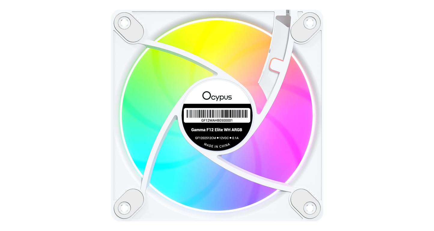 OCYPUS GAMMA F12 ELITE WHITE/ BLACK ARGB FAN