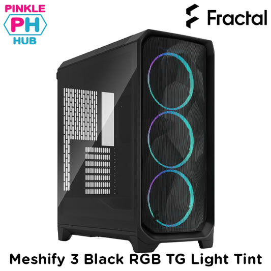 Fractal Design Meshify 3 Black and White RGB TG Light Tint