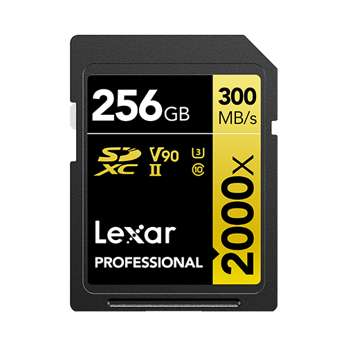 Lexar Professional 2000x SDHC™/SDXC™ UHS-II Cards GOLD Series