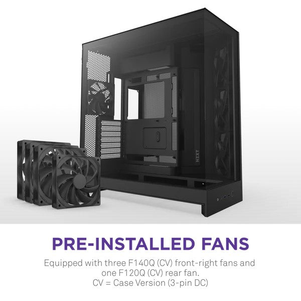 NZXT H9 Flow Black Mid-Tower ATX Airflow Case