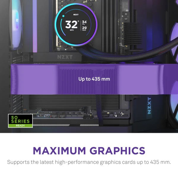 NZXT H9 Flow RGB Black Large Dual-Chamber Mid-Tower ATX Airflow Case with RGB
