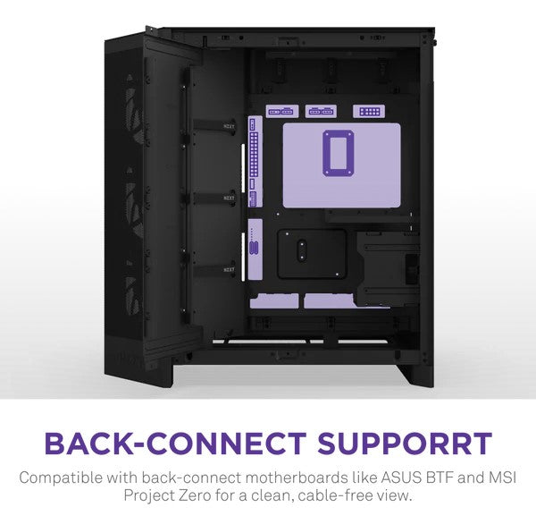 NZXT H9 Flow RGB Black Large Dual-Chamber Mid-Tower ATX Airflow Case with RGB