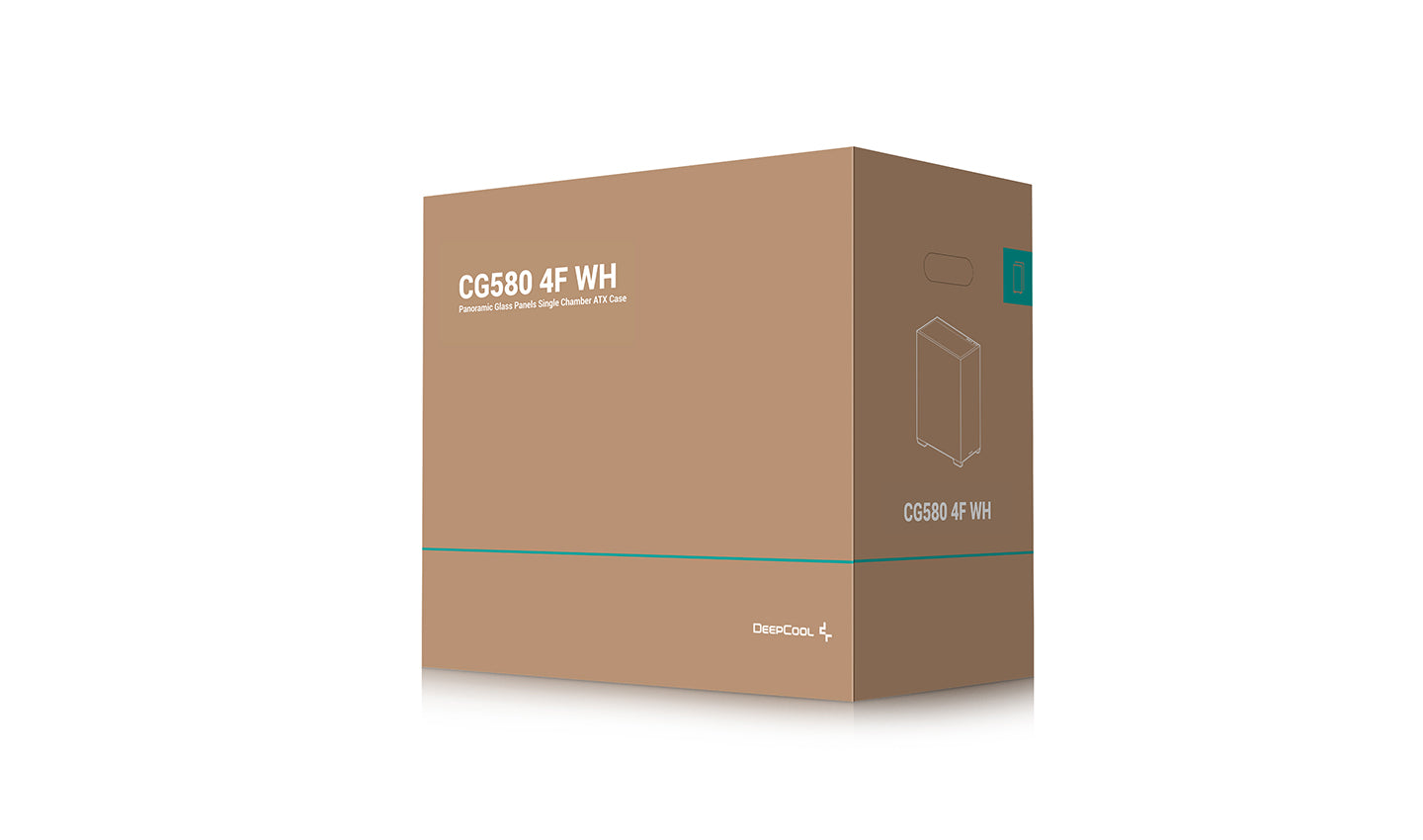 Deepcool CG580 4F, Tempered Glass, White