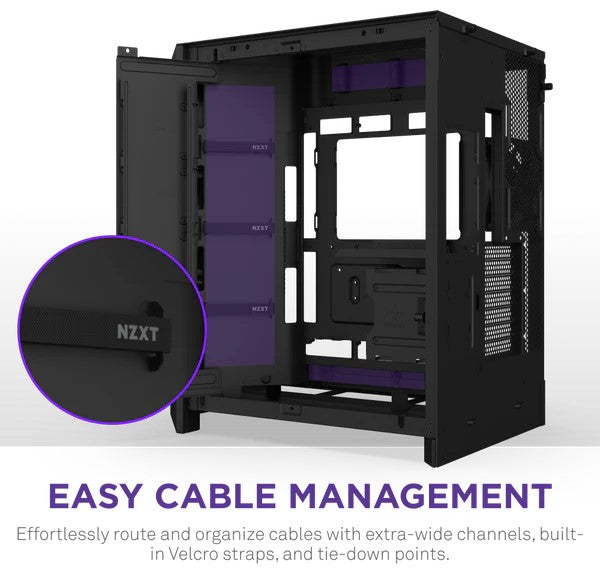 NZXT H9 Flow RGB Black Large Dual-Chamber Mid-Tower ATX Airflow Case with RGB