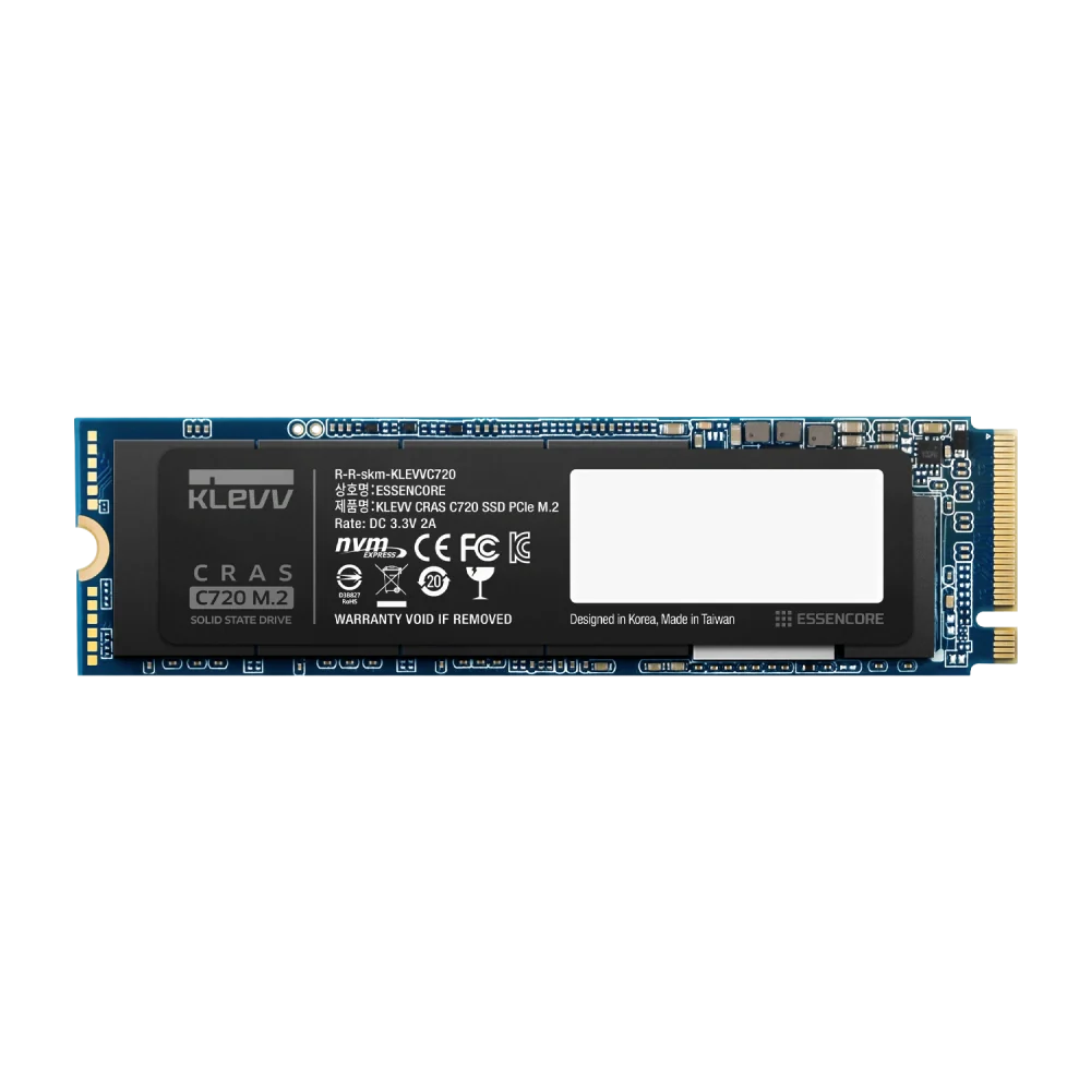 KLEVV Cras C720 - 2TB m.2 NVMe PCIe Gen3x4 (K02TBM2SP0-C72)