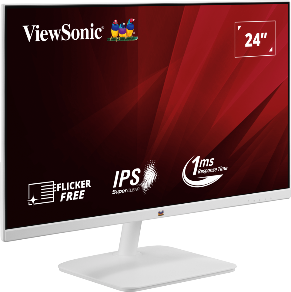 ViewSonic 24inch 1080p IPS Monitor with Frameless Design VA2432-H-W (White)