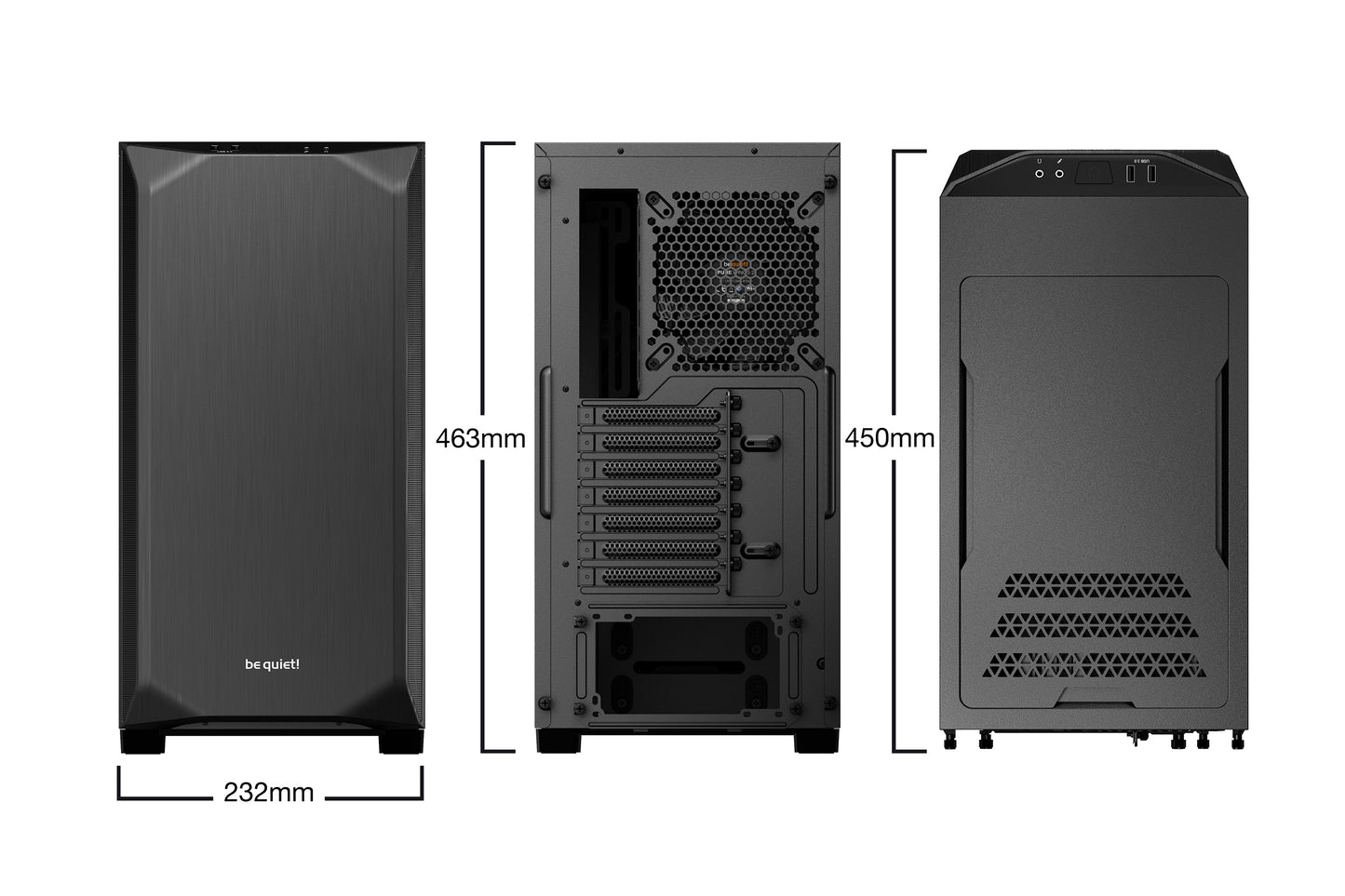 Be Quiet PURE BASE 500, Window Black Outstanding price-performance ratio (BGW34)