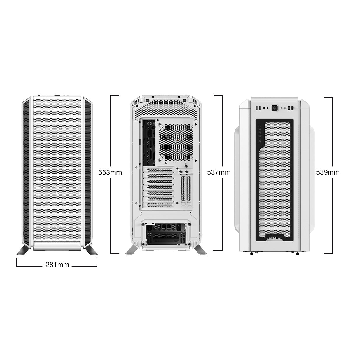 Be Quiet SILENT BASE 802 Window White Excellent Versatility, Performance and Silence (BGW40)