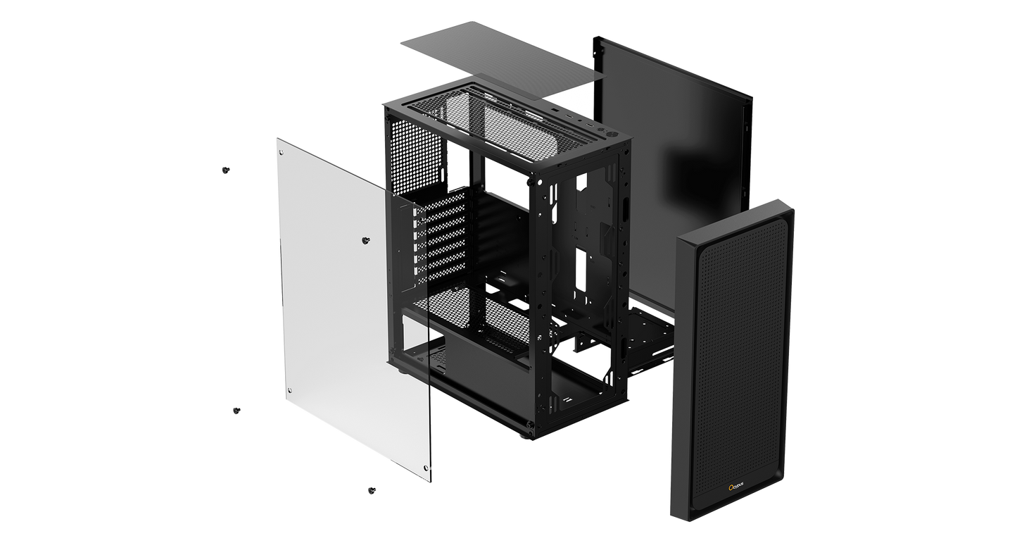 Ocypus Gamma C50 Mini-Tower Airflow Case with Mesh White/Black