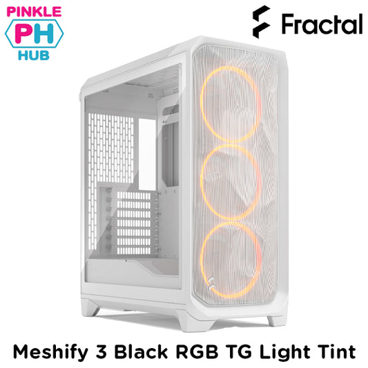 Fractal Design Meshify 3 Black and White RGB TG Light Tint