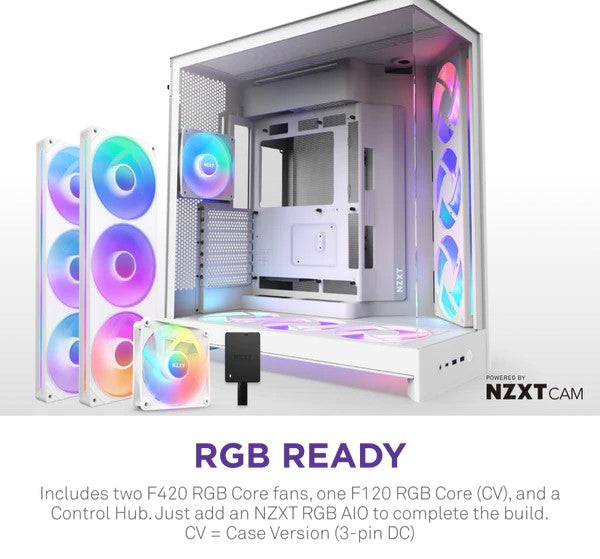 NZXT H9 Flow RGB+ White Case