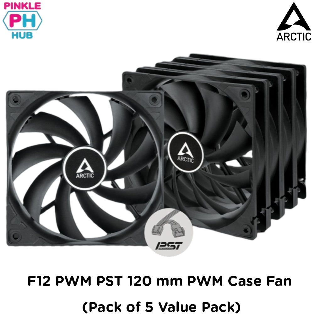 Arctic F12 PWM PST 120 mm PWM Case Fan (Pack of 5 Value Pack) (ACFAN00250A)