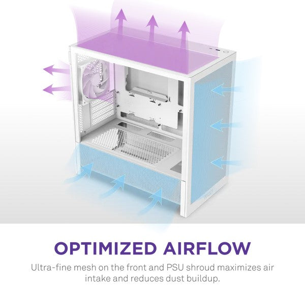 NZXT H3 Flow White Micro-ATX Airflow Case