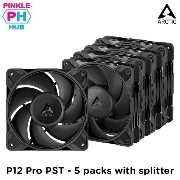 Arctic P12 Pro PST - 5 Pack 120 mm PWM Fan with Cable Splitter