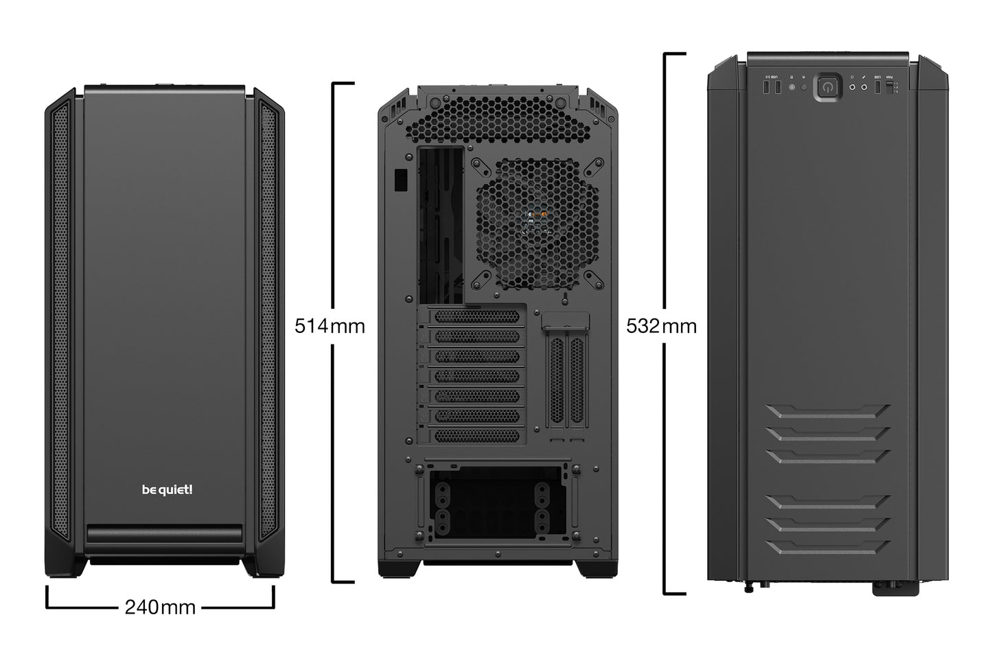 Be Quiet SILENT BASE 601 Window Black Excellent silence and usability (BGW26)