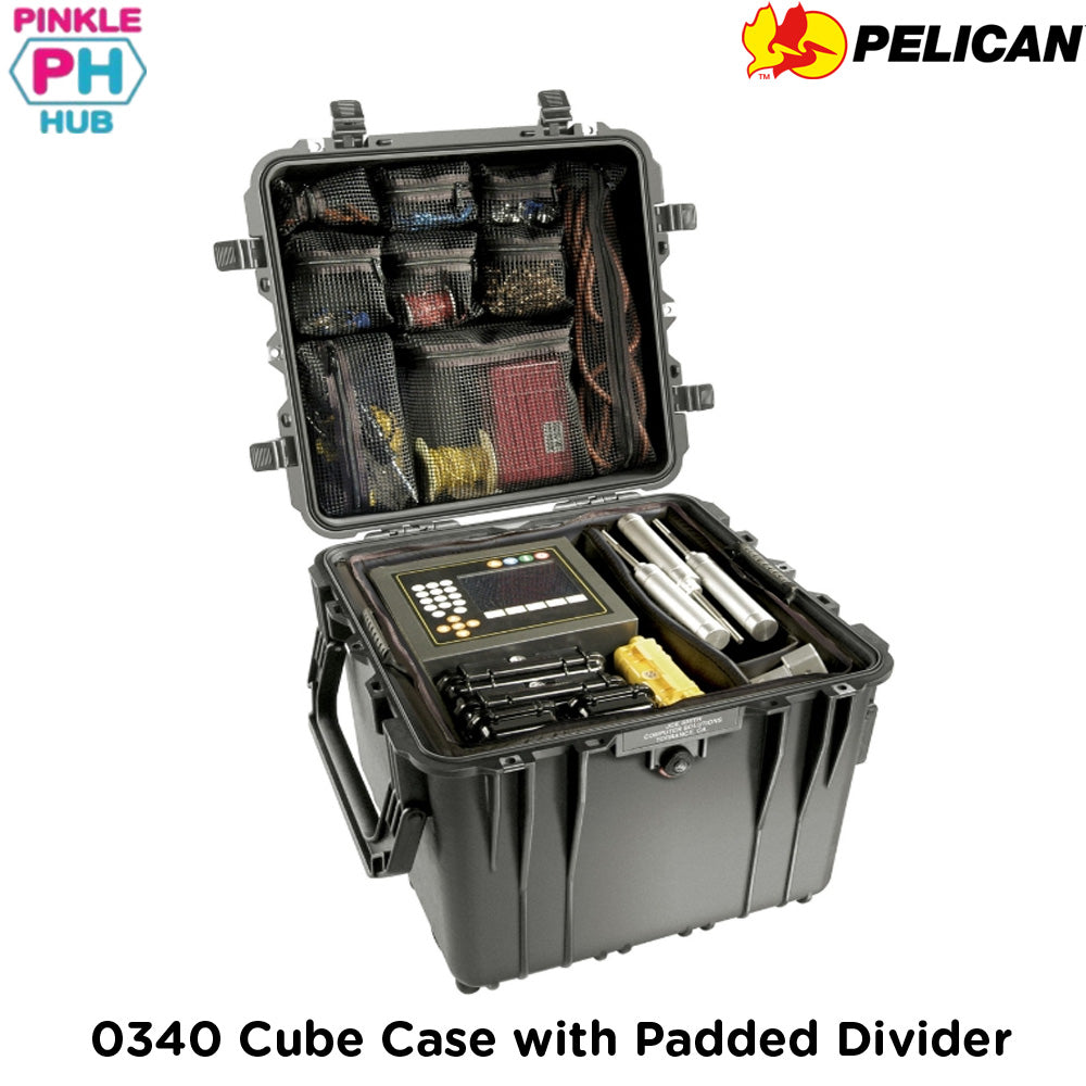 Pelican 0340 Cube Case with Padded Divider