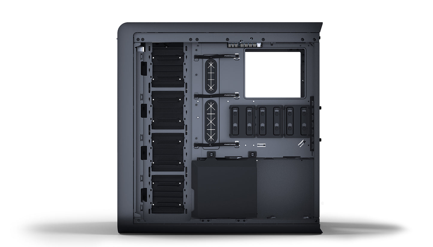 Phanteks Enthoo 719 High Performance Full Tower Case – Tempered Glass, Aluminum panels, dual system/psu support, massive storage, Fan Hub, Digital-RGB lighting (PH-ES719LTG)