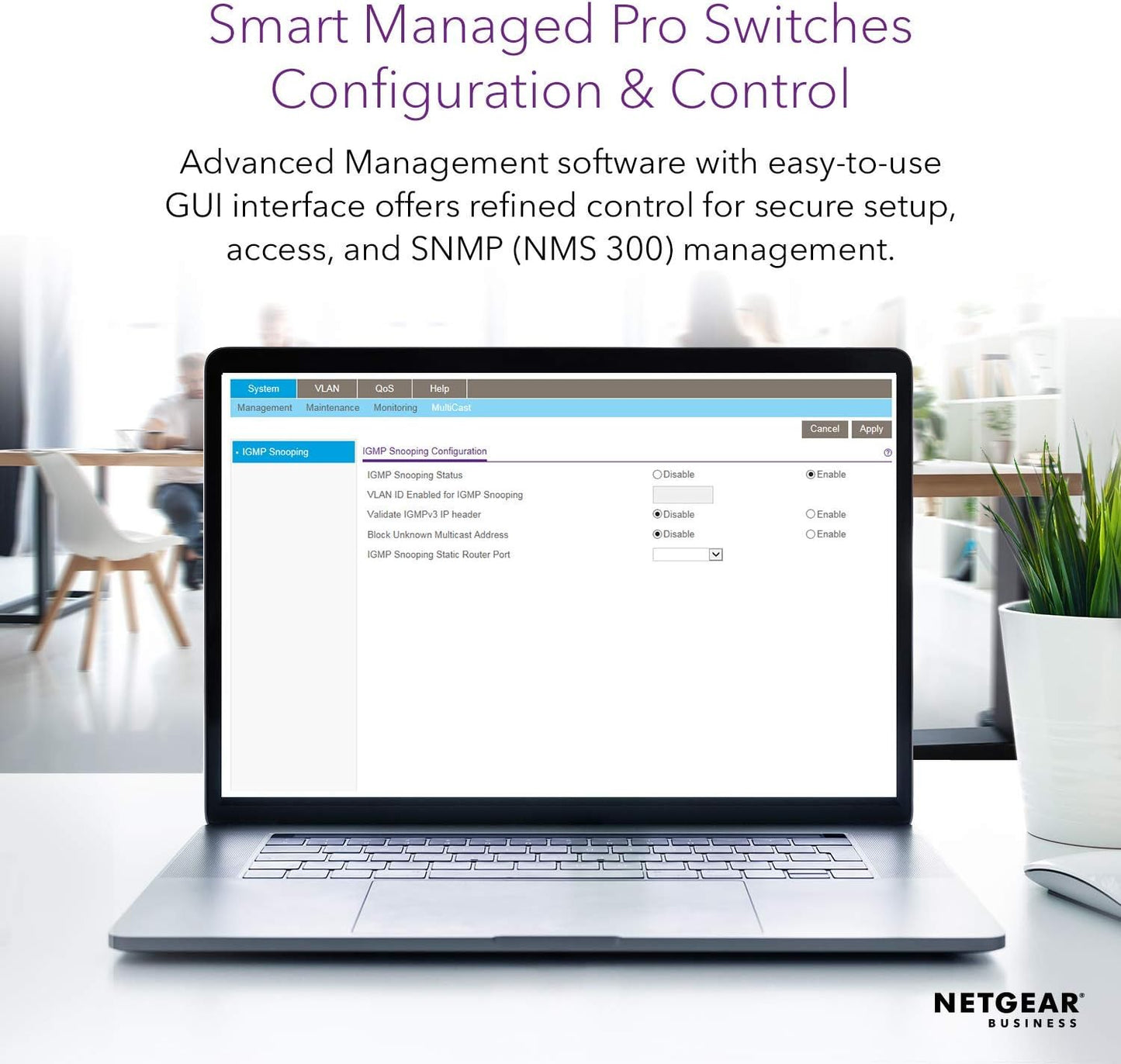 NETGEAR 16-Port Gigabit Ethernet Smart Switch with 8 PoE Ports and 2 PD Ports (GS516TP-100EUS)