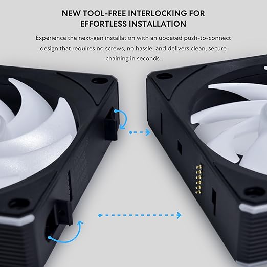 Lian Li UNI FAN CL WIRELESS Reverse 120 Black Triple pack