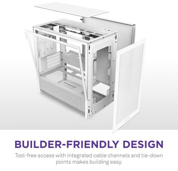 NZXT H3 Flow White Micro-ATX Airflow Case