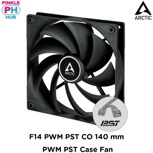 Arctic F14 PWM PST CO 140 mm PWM PST Case Fan for Continuous Operation  200-1350 RPM